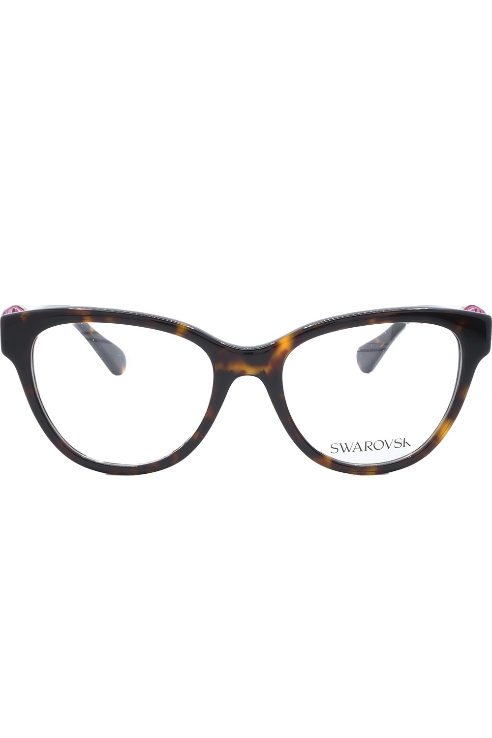 Swarovski - Occhiali da vista in celluloide cat eye per donna tartarugato -