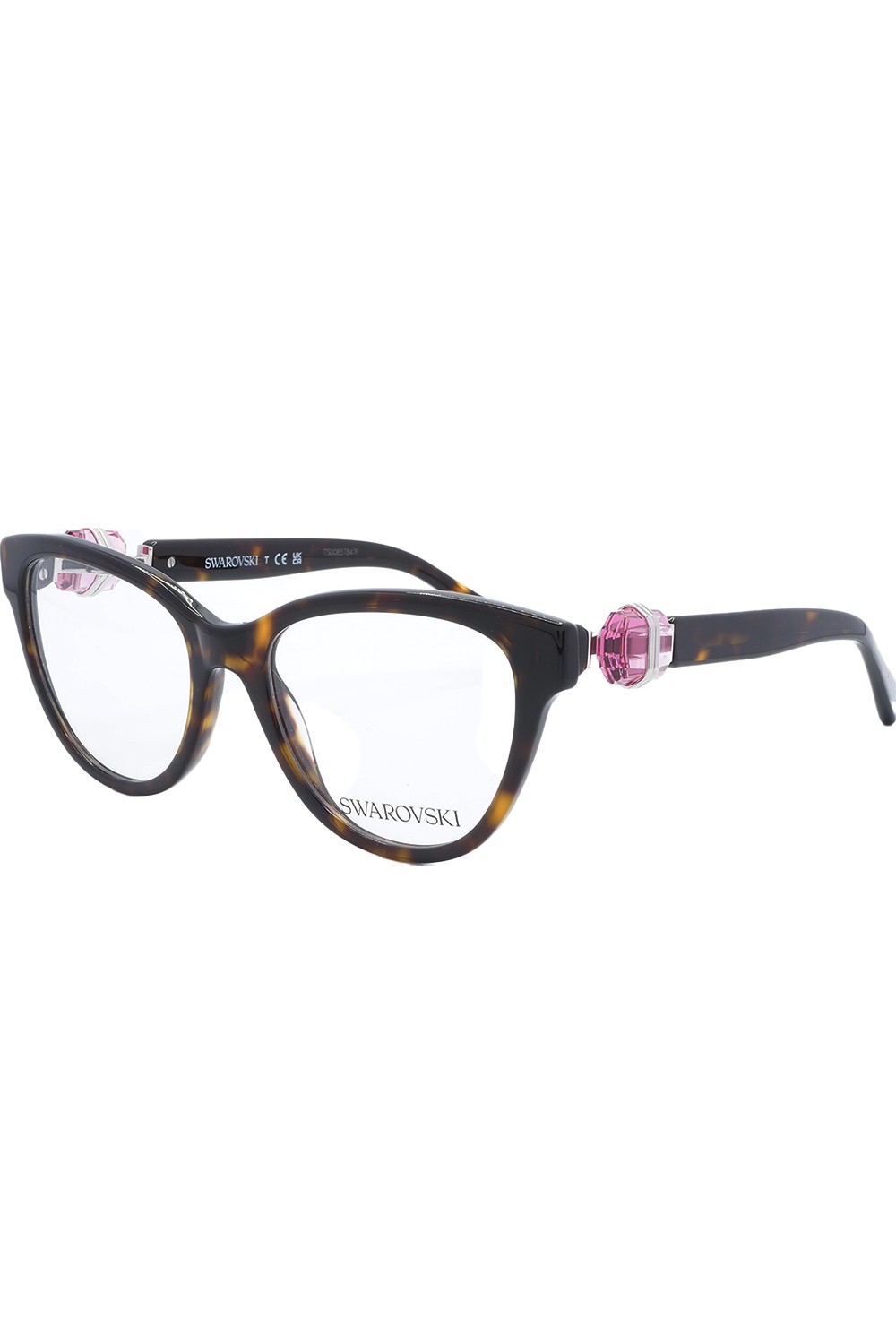 Swarovski - Occhiali da vista in celluloide cat eye per donna tartarugato -