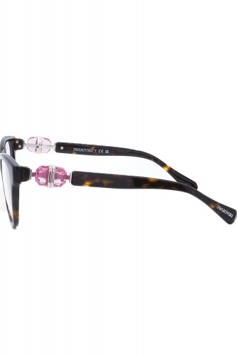 Swarovski - Occhiali da vista in celluloide cat eye per donna tartarugato -