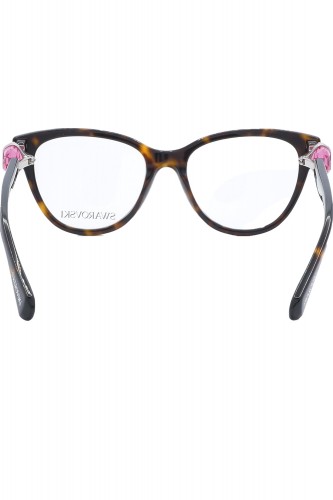 Swarovski - Occhiali da vista in celluloide cat eye per donna tartarugato -