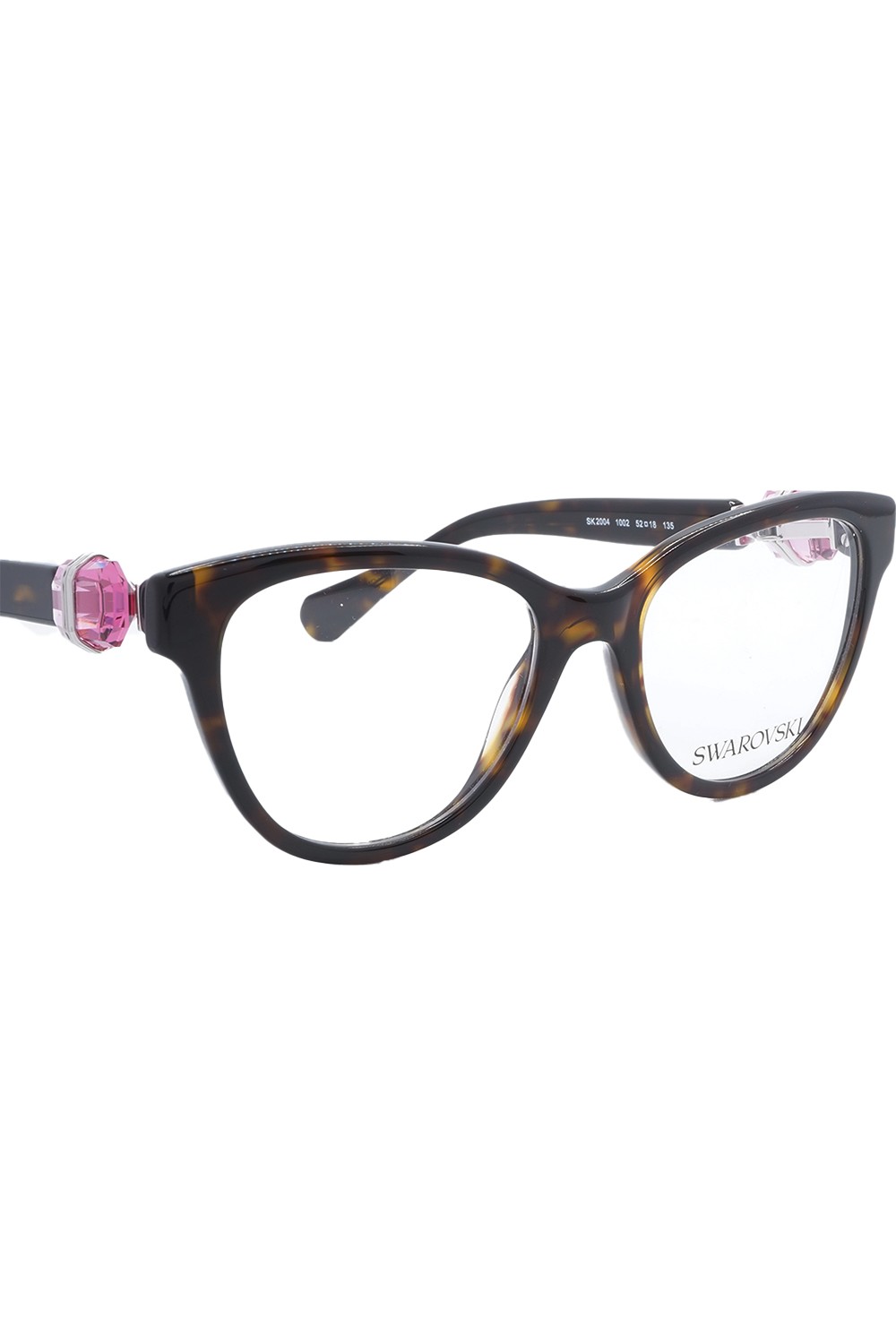 Swarovski - Occhiali da vista in celluloide cat eye per donna tartarugato -