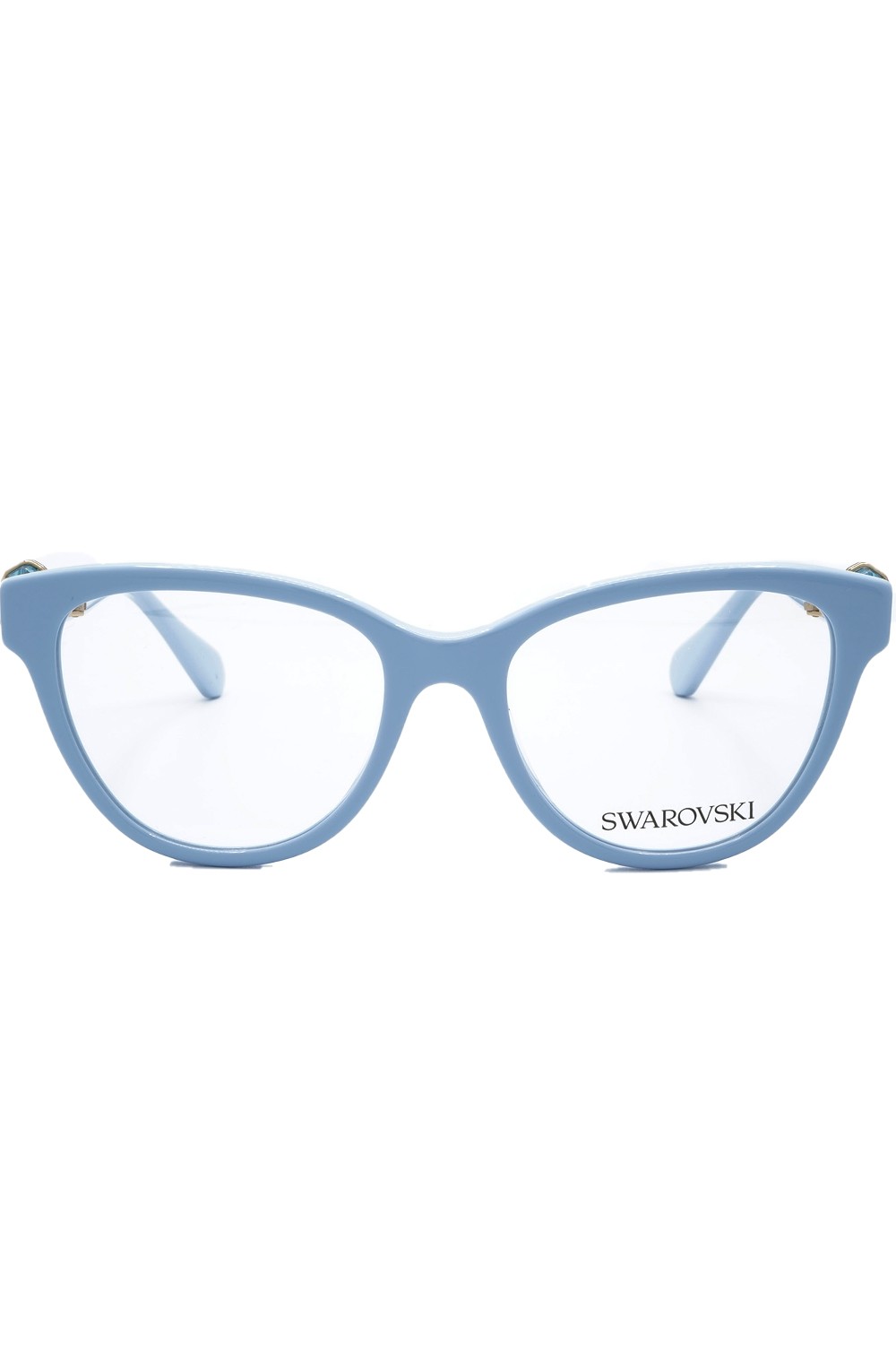 Swarovski - Occhiali da vista in celluloide cat eye per donna celeste - SK2004