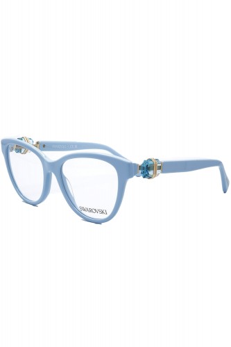Swarovski - Occhiali da vista in celluloide cat eye per donna celeste - SK2004