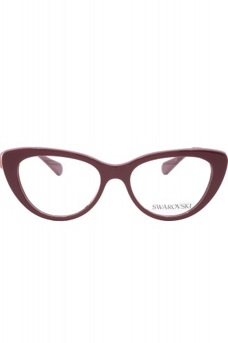 Swarovski - Occhiali da vista in celluloide cat eye per donna bordeaux - SK2005 2