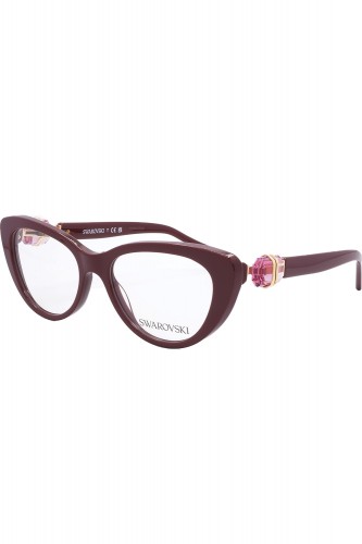 Swarovski - Occhiali da vista in celluloide cat eye per donna bordeaux - SK2005