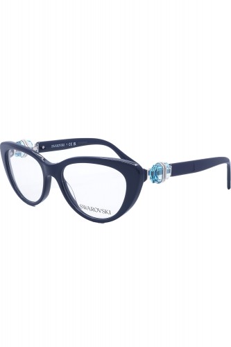 Swarovski - Occhiali da vista in celluloide cat eye per donna blu - SK2005 1004