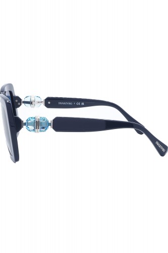 Swarovski - Occhiali da sole in celluloide a farfalla per donna blu - SK6001