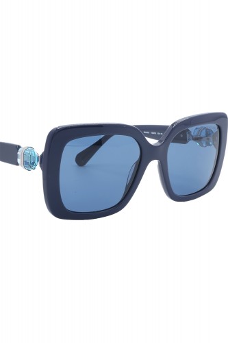 Swarovski - Occhiali da sole in celluloide a farfalla per donna blu - SK6001