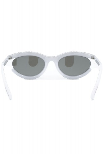 Swarovski - Occhiali da sole in celluloide ovali per donna bianco - SK6006