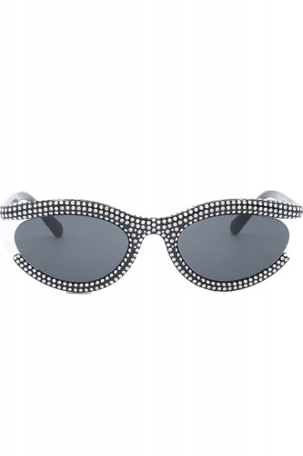 Swarovski - Occhiali da sole in celluloide ovali per donna nero - SK6006 100187 2