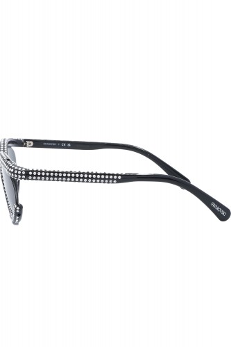 Swarovski - Occhiali da sole in celluloide ovali per donna nero - SK6006 100187