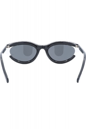 Swarovski - Occhiali da sole in celluloide ovali per donna nero - SK6006 100187