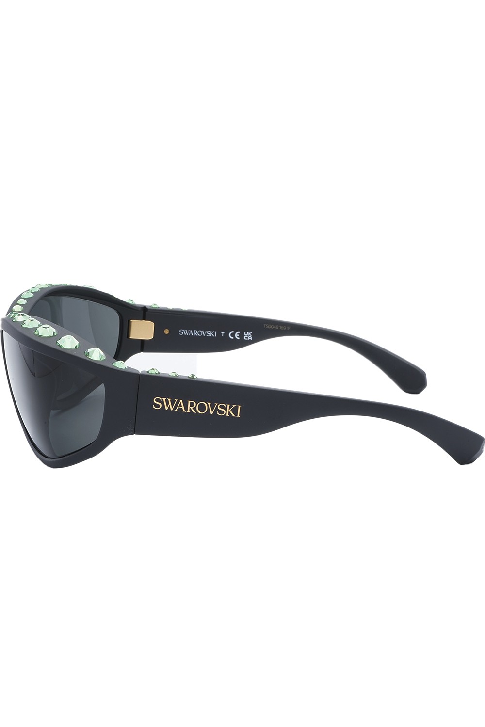 Swarovski - Occhiali da sole in celluloide avvolgenti unisex nero - SK6009