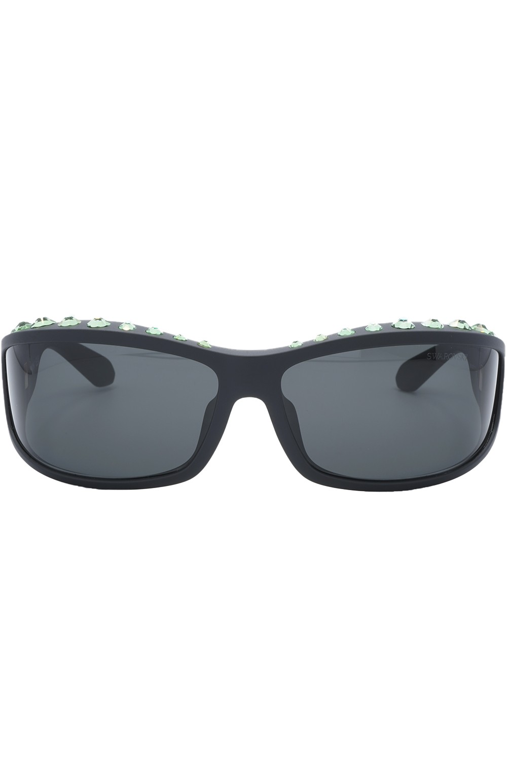 Swarovski - Occhiali da sole in celluloide avvolgenti unisex nero - SK6009