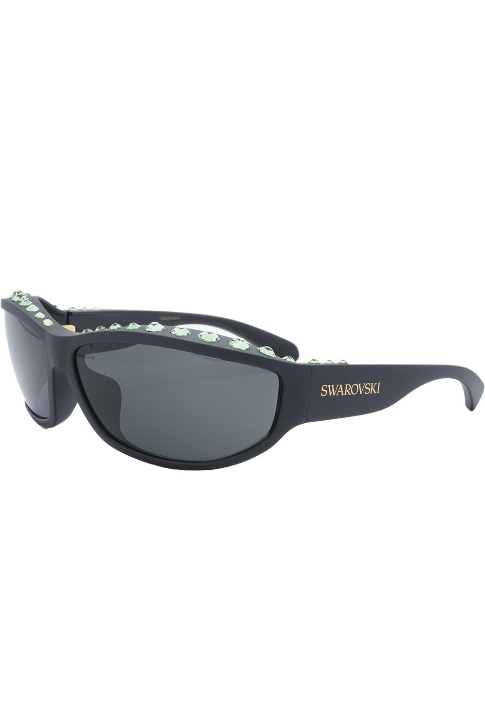 Swarovski - Occhiali da sole in celluloide avvolgenti unisex nero - SK6009
