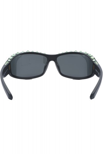Swarovski - Occhiali da sole in celluloide avvolgenti unisex nero - SK6009