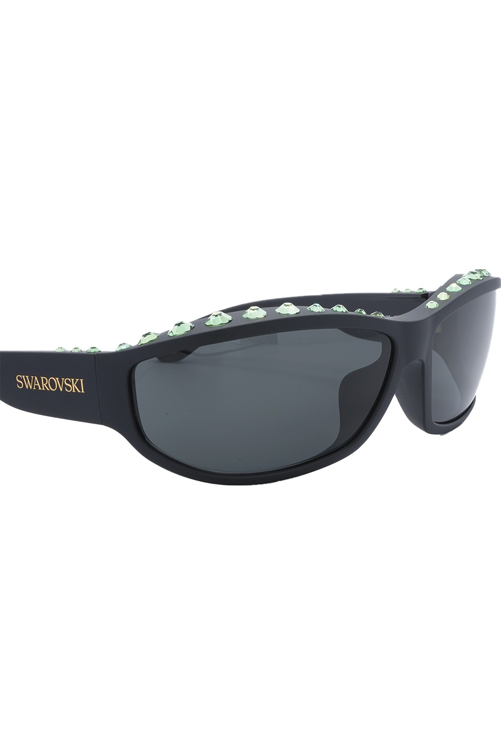 Swarovski - Occhiali da sole in celluloide avvolgenti unisex nero - SK6009