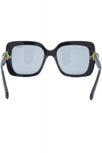 Swarovski - Occhiali da sole in celluloide a farfalla per donna nero - SK6001