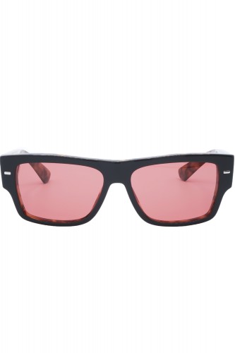 Dolce&Gabbana - Occhiali da sole in celluloide rettangolari per uomo nero - 2