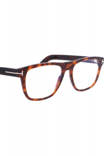 Tom Ford - Occhiali da vista in celluloide squadrati unisex tartarugato -