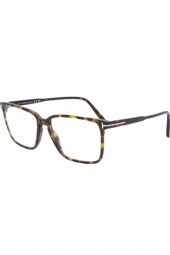 Tom Ford - Occhiali da vista in celluloide rettangolari per uomo tartarugato -