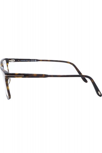 Tom Ford - Occhiali da vista in celluloide rettangolari per uomo tartarugato -