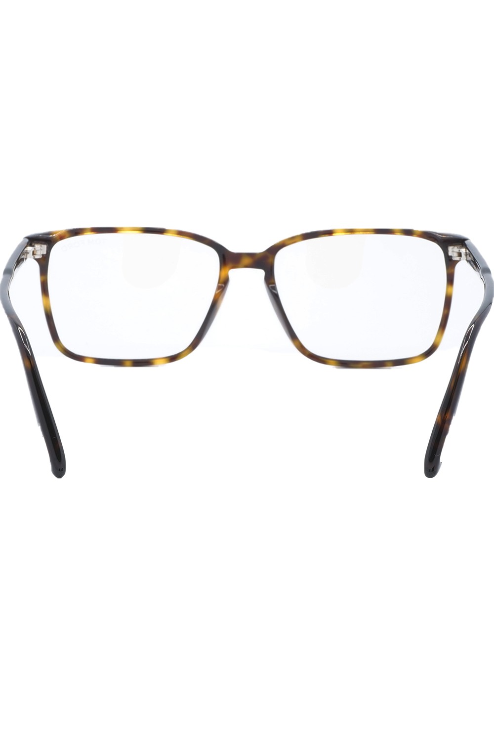 Tom Ford - Occhiali da vista in celluloide rettangolari per uomo tartarugato -