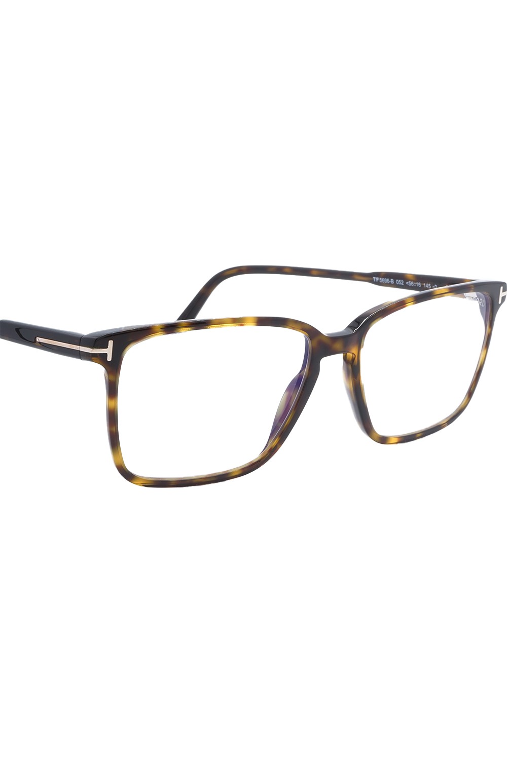 Tom Ford - Occhiali da vista in celluloide rettangolari per uomo tartarugato -