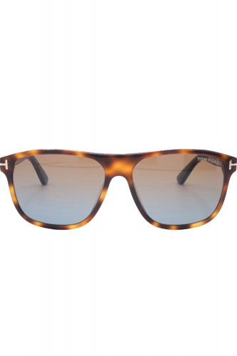 Tom Ford - Occhiali da sole in celluloide squadrati per uomo tartarugato - 2