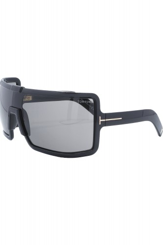 Tom Ford - Occhiali da sole in celluloide squadrati a mascherina unisex nero -