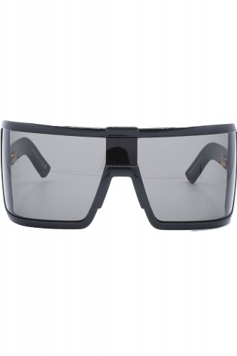 Tom Ford - Occhiali da sole in celluloide squadrati a mascherina unisex nero - 2
