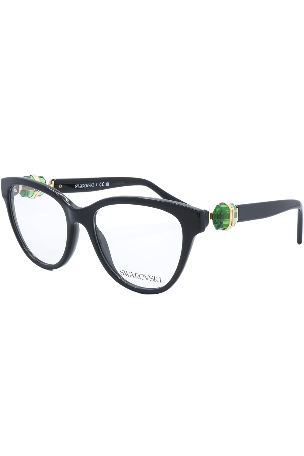 Swarovski - Occhiali da vista in celluloide cat eye per donna nero - SK2004 1001