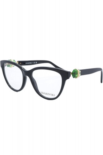 Swarovski - Occhiali da vista in celluloide cat eye per donna nero - SK2004 1001