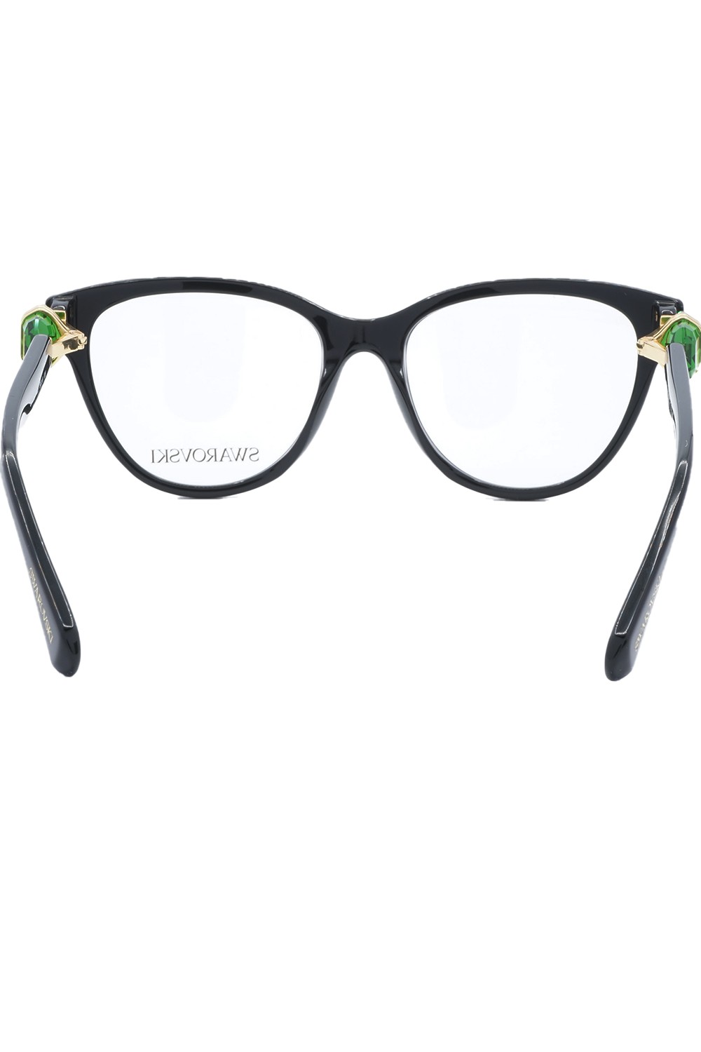 Swarovski - Occhiali da vista in celluloide cat eye per donna nero - SK2004 1001