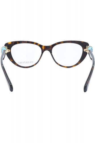 Swarovski - Occhiali da vista in celluloide cat eye per donna tartarugato -