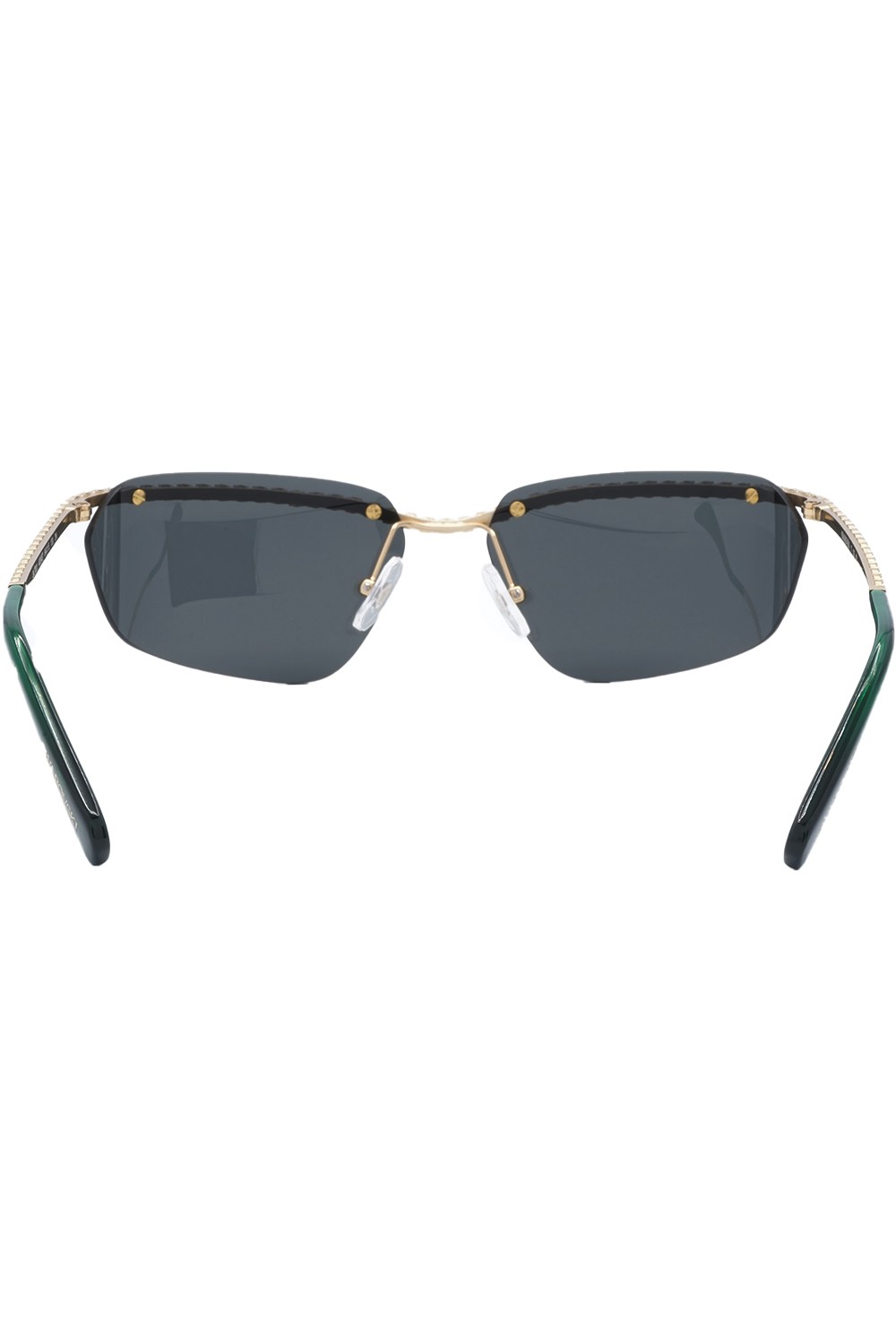 Swarovski - Occhiali da sole in metallo rettangolari avvolgenti per donna oro -