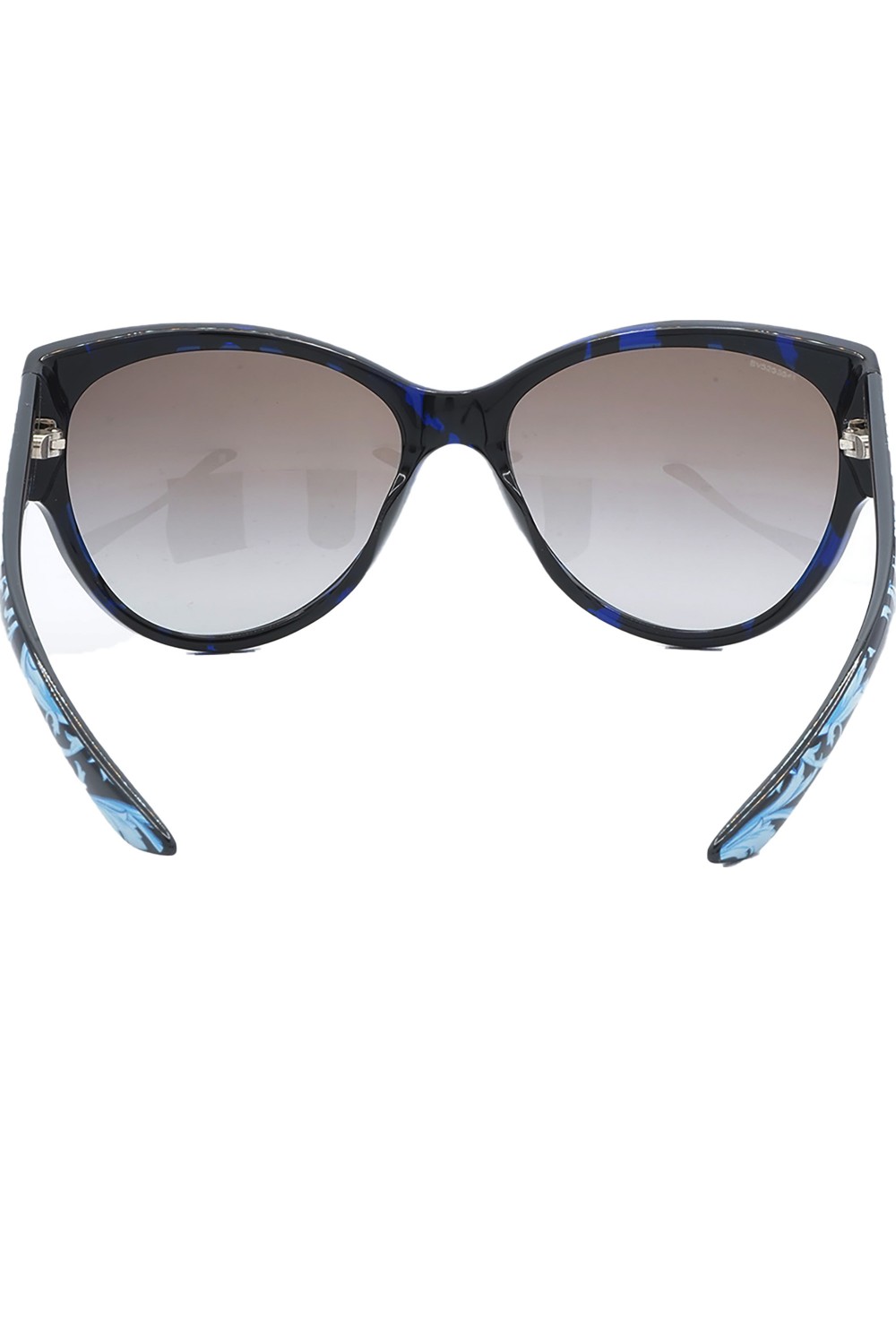 Versace - Occhiali da sole in celluloide cat eye per donna blu tartarugato -
