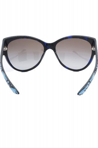 Versace - Occhiali da sole in celluloide cat eye per donna blu tartarugato -