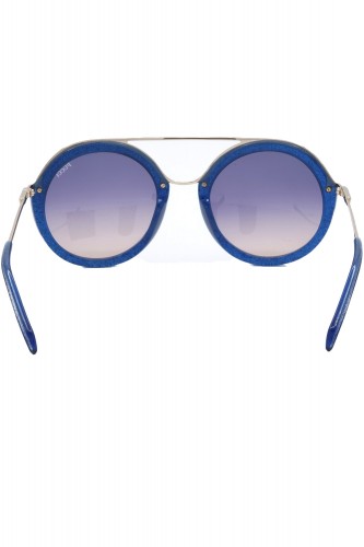 Emilio Pucci - Occhiali da sole combinati tondi per donna blu - EP13 92W