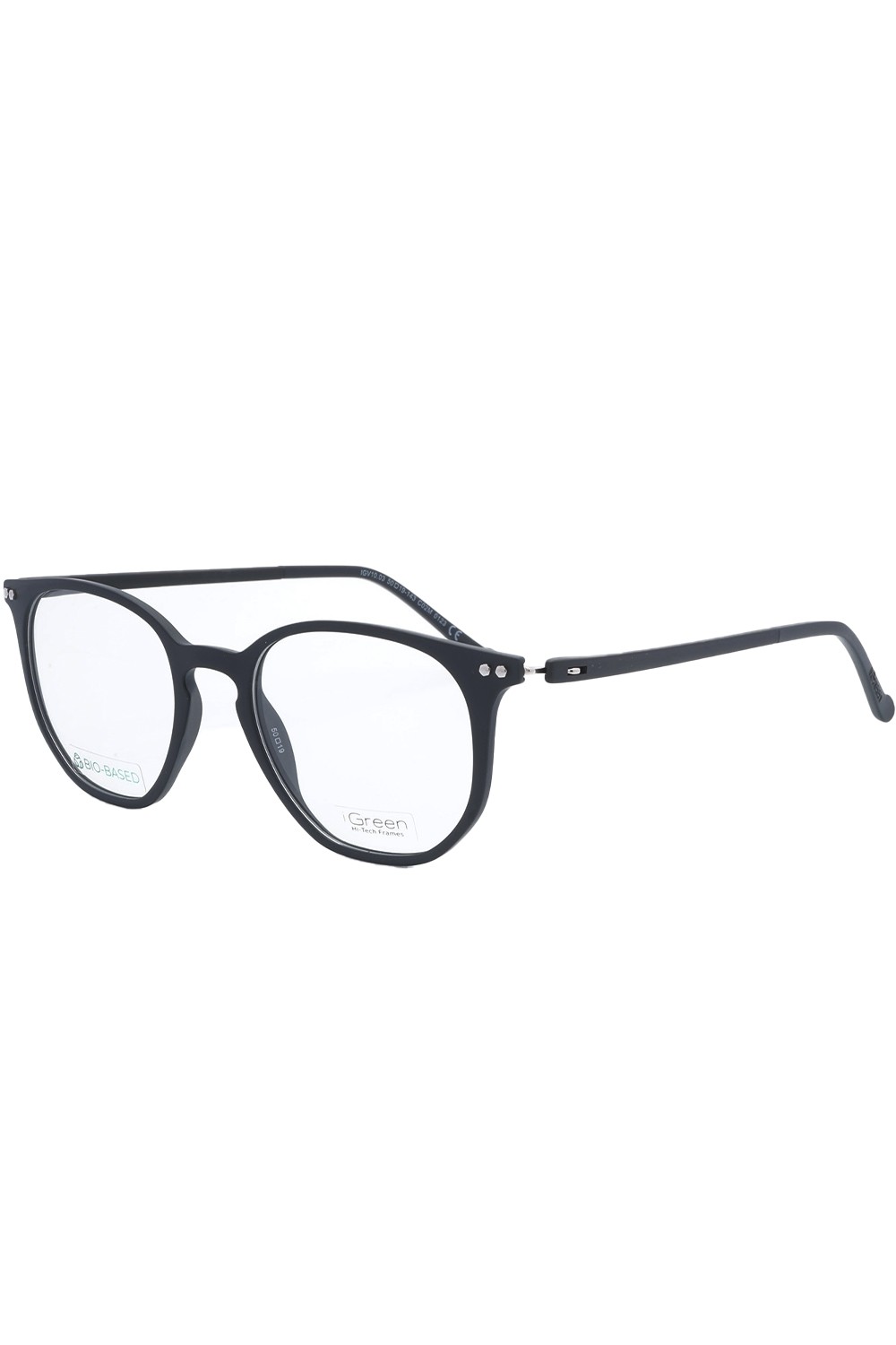 iGreen - Occhiali da vista in celluloide esagonale unisex nero - IGV10.03 C02M