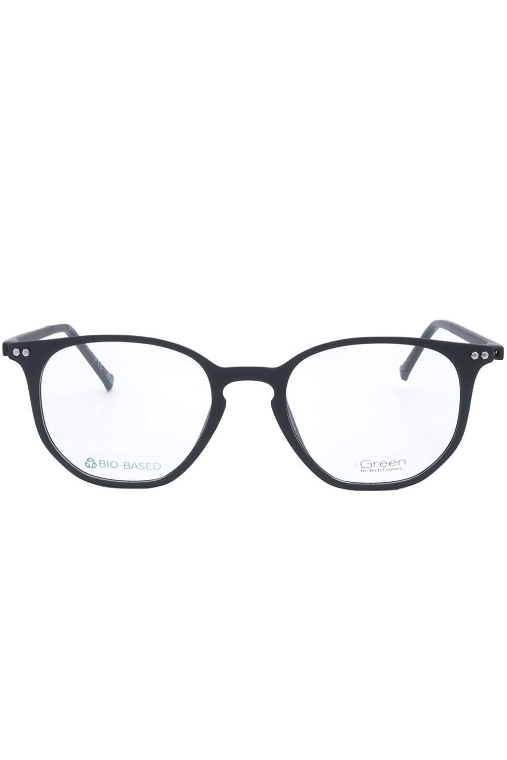 iGreen - Occhiali da vista in celluloide esagonale unisex nero - IGV10.03 C02M