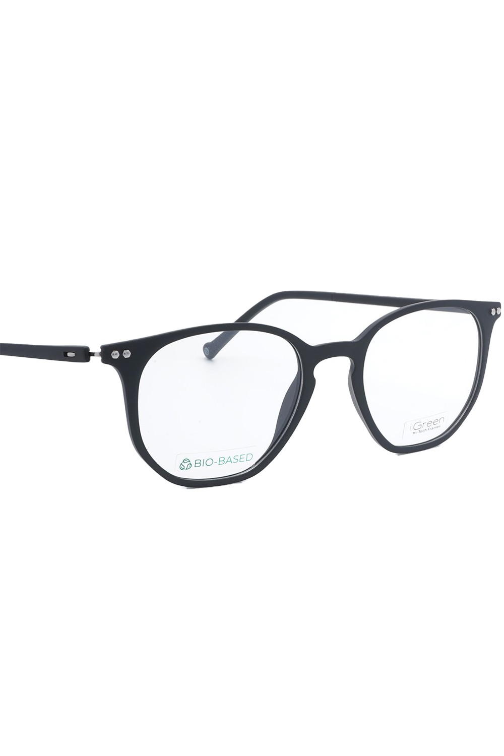 iGreen - Occhiali da vista in celluloide esagonale unisex nero - IGV10.03 C02M