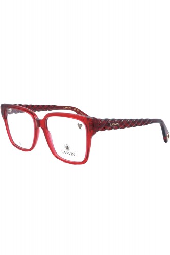 Lanvin - Occhiali da vista in celluloide squadrati per donna rosso - LNV2634 604