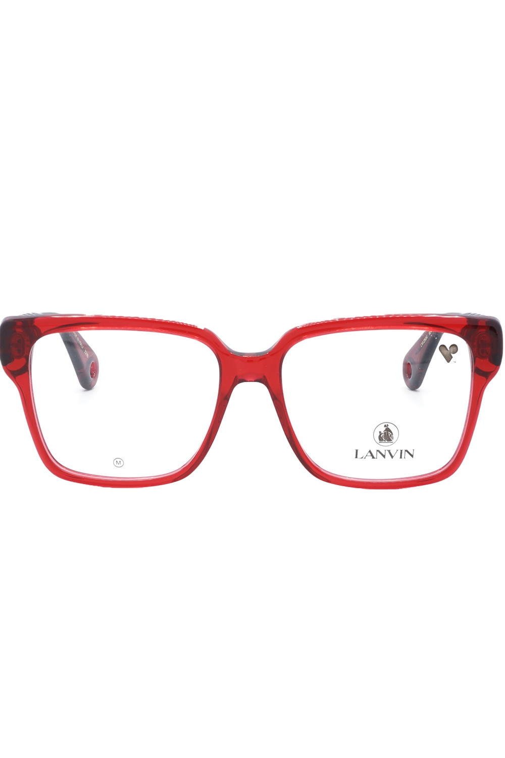 Lanvin - Occhiali da vista in celluloide squadrati per donna rosso - LNV2634 604