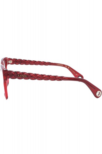 Lanvin - Occhiali da vista in celluloide squadrati per donna rosso - LNV2634 604
