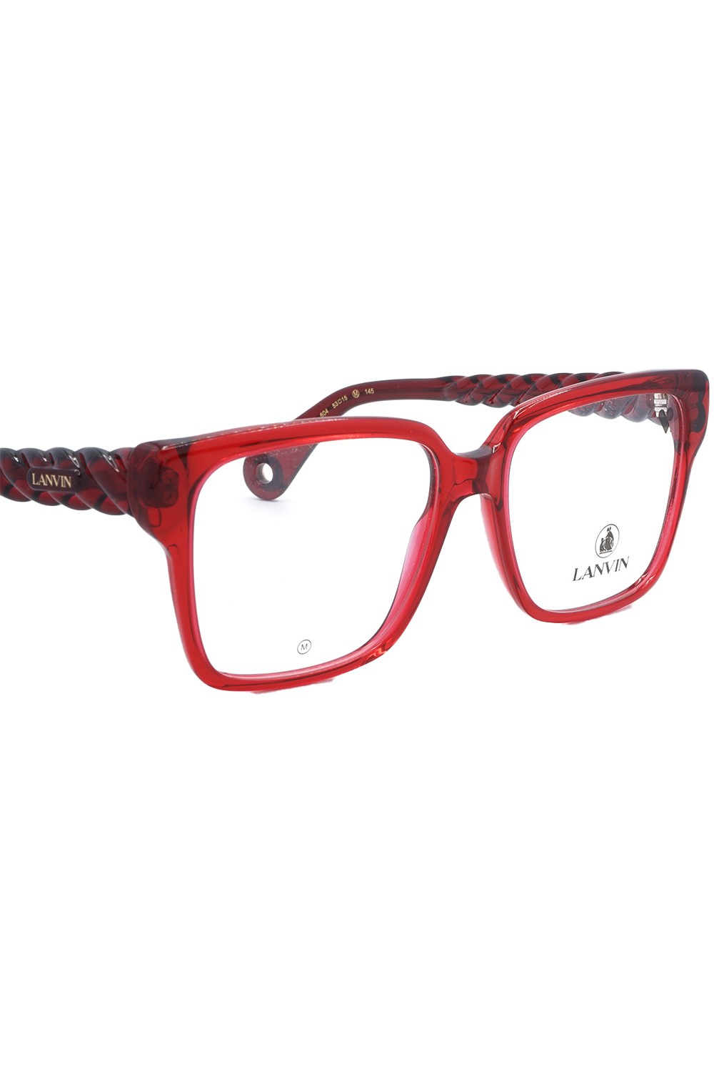 Lanvin - Occhiali da vista in celluloide squadrati per donna rosso - LNV2634 604