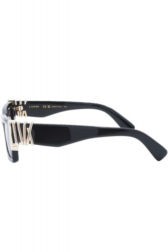 Lanvin - Occhiali da sole in celluloide rettangolari unisex nero - LNV665S 001