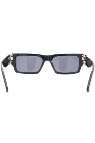 Lanvin - Occhiali da sole in celluloide rettangolari unisex nero - LNV665S 001