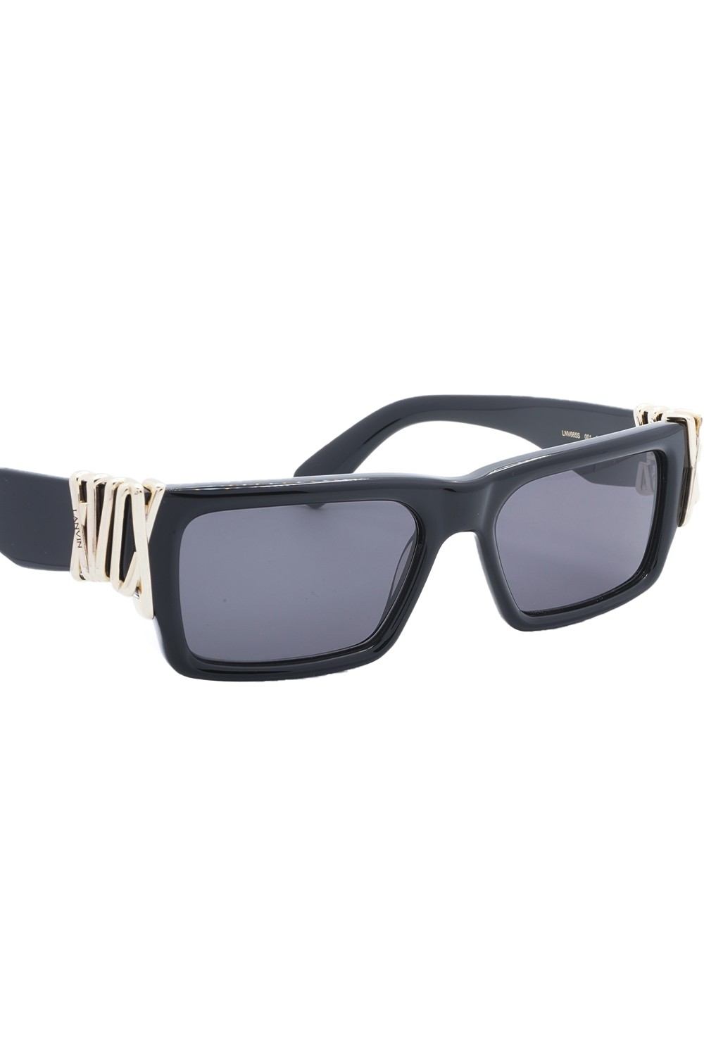 Lanvin - Occhiali da sole in celluloide rettangolari unisex nero - LNV665S 001