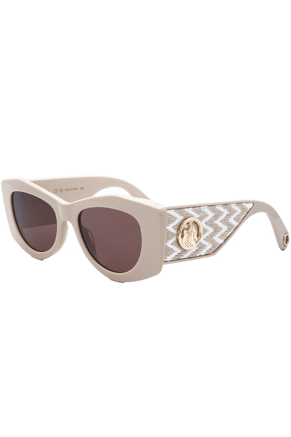 Lanvin - Occhiali da sole in celluloide cat eye per donna beige - LNV638S 104